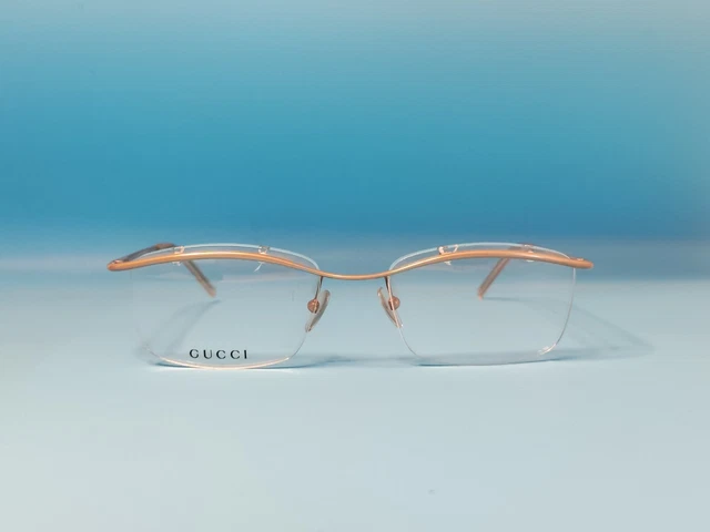 Vintage Nos Gucci Gg 1654 T4T Metal Eyeglasses Frame Made In Italy 52/19 #B84