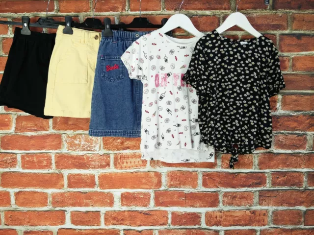 Girls Bundle Aged 7-8 Years M&S H&M Next Barbie Skirt Shorts T-Shirt Kids 128Cm