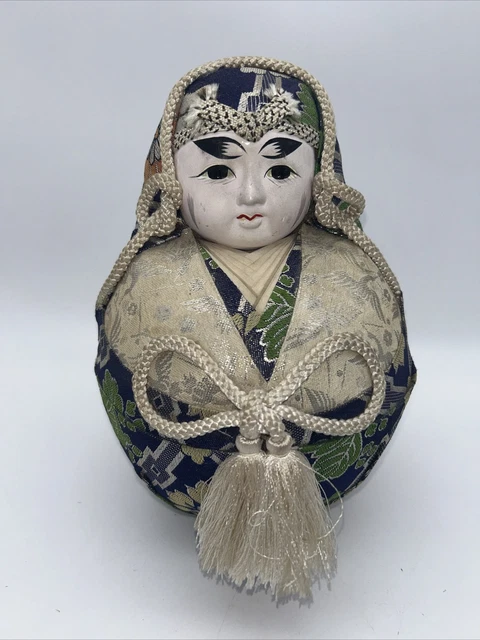 VINTAGE JAPANESE GOFUN & Papier-Mache Roly Poly Hime-Daruma Wedding ...