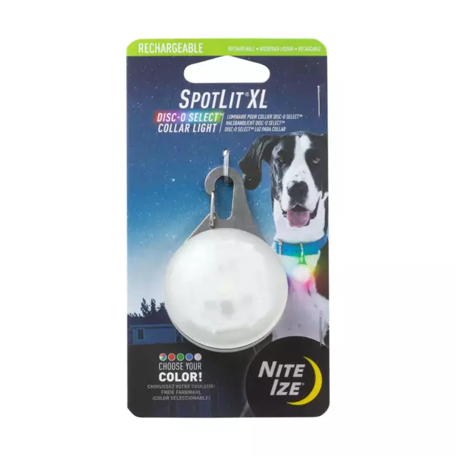 NiteIze Spotlit Rechargeable Collar Light PSLGSR-07S-R6 NEW