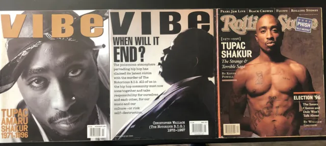 Vintage Rare - Vibe And Rolling Stone Magazines - Tupac Shakur / Notorious BIG