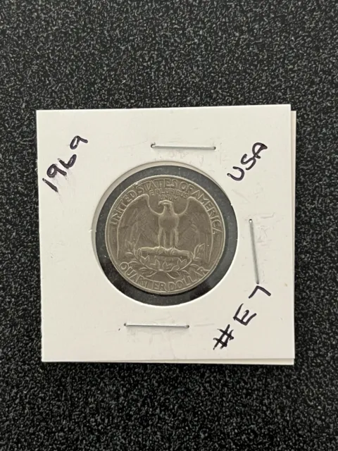 🌞1969 United States Of America🌞Quarter Dollar Coin 1/4 Dollar #E7🌞