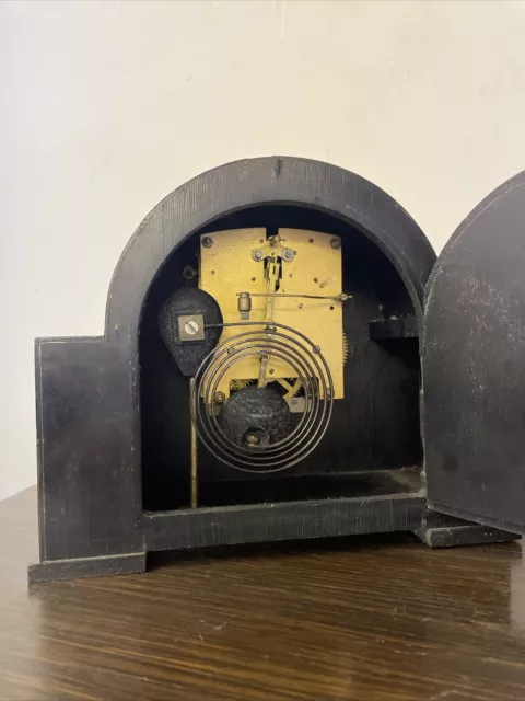 Handsome Original 1930S Art Deco Smiths Enfield Striking Mantle Clock￼ 3