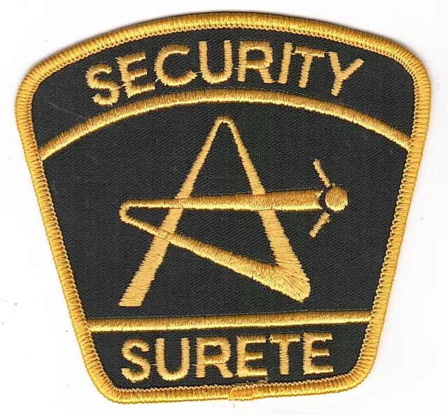 New Aerospace Security Surete Black and Yellow Patch