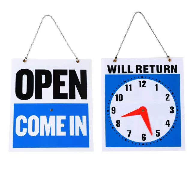 Open Sign Hand Crafted Clock Come In Will Return Business Shop Door Restaurant