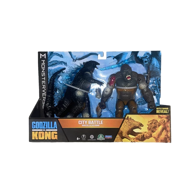 Monsterverse Godzilla vs Kong City Battle Diorama Toy Action Figure Play Set