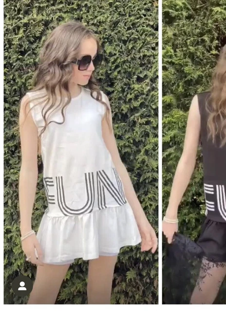 ragazza abito t-shirt bianca divertente e divertente età 10 anni nuovo di zecca con etichette