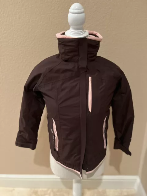 Columbia Bugaboo girls￼ interchangeable, Jacket Full Zip Hooded Jacket Sz 7/8
