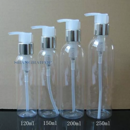 3 X Clear Lotion Pump Bottle Makeup Cosmetic Shampoo Shower Gel Dispenser Travel