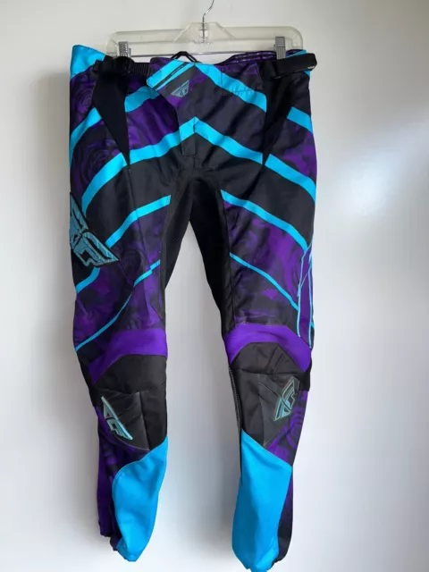 FLY RACING Women's Kinetic Off Road BMX MotoCross Padded Pants Size 7/8