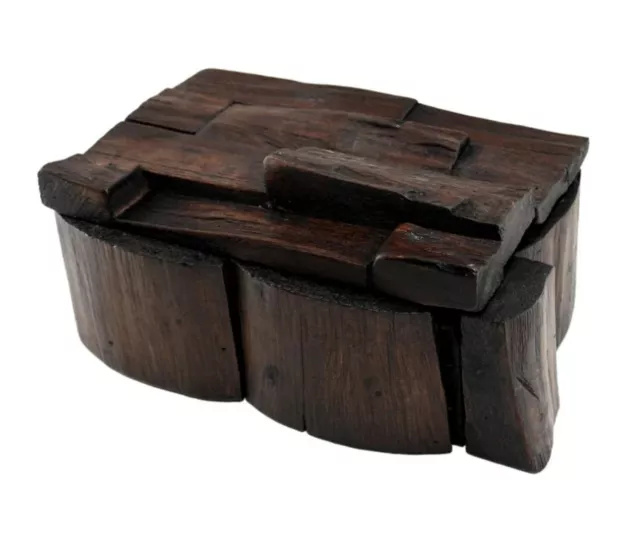 Holz Teakholz Universal-Schachtel Schatulle Box massiv ca. 18 x 13 cm