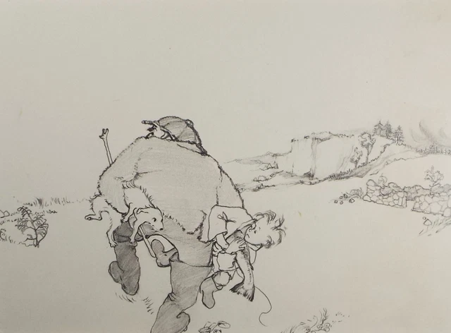 ORIGINAL PENCIL DRAWING, 'Magnus the Ghillie', 1978, Sylvia Macartney £ ...