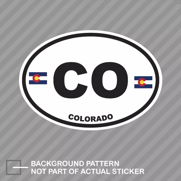 Colorado State Flag Oval Sticker Decal Vinyl CO