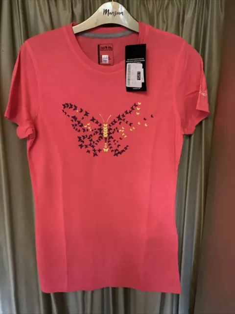 Dare 2B Girls Ensemble Tee Top In Neon Pink Butterfly Age 14 / 15 BNWT