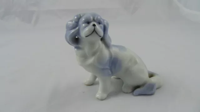 Vintage Gloss Dog Occupied Japan Pekingese/Shih Tzu Porcelain Dog Figurine 2.75"