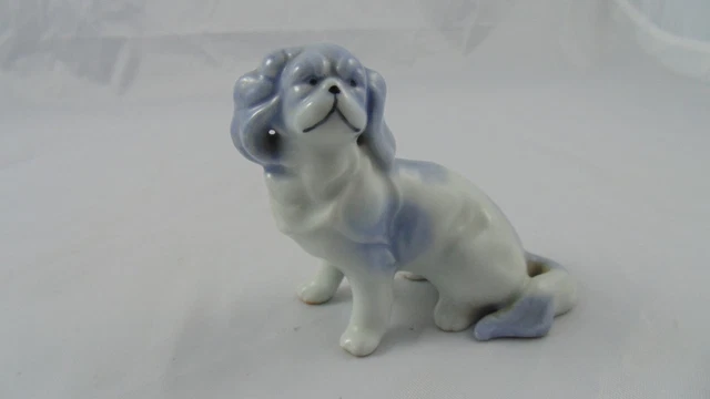 Vintage Gloss Dog Occupied Japan Pekingese/Shih Tzu Porcelain Dog Figurine 2.75"