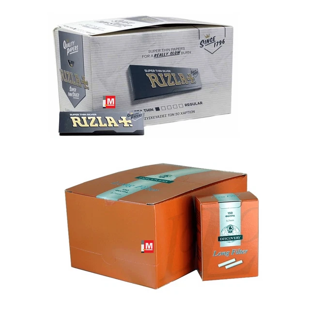 Cartine Rizla Argento Corte Silver 50 Libretti + Filtri Rizla - Foto 10