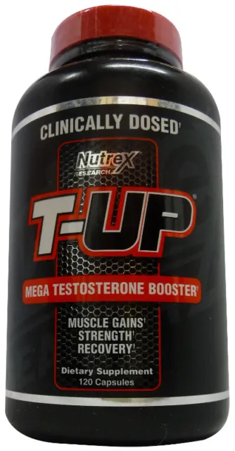 Nutrex T-UP D-Aspartic Acid Boost Muscle Gains, Strength & Recovery 120 Capsules