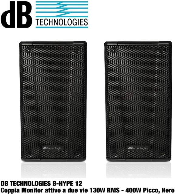 Coppia Diffusori Attivi DB Technologies B-HYPE 15 - 400W Potenza Picco, 15" Woofer