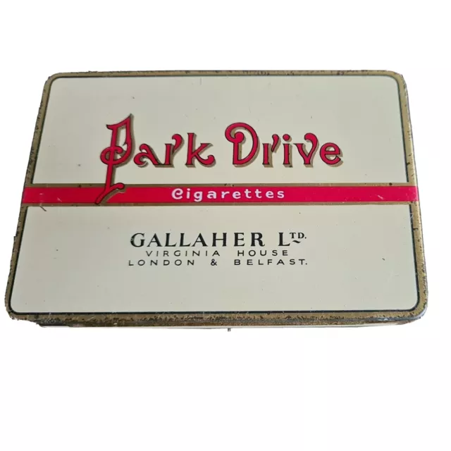 Vintage Collectable . Park Drive Cigarette Tin Box.  In Very Good Condition.