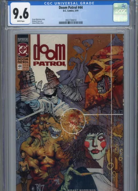 Doom Patrol #44 Nm 9.6 Cgc White Pages Morrison Story Bisley Cover Case Art