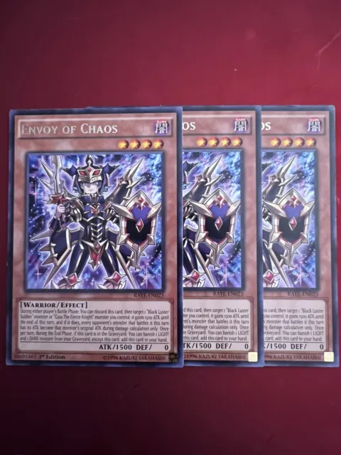 x3 Envoy of Chaos - RATE-EN025 - Rare - 1st Edition NM