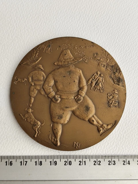 Médaille "Les Jeux Du Stade" - Par P. Bouret - Argent Plaqué - XXème Siècle