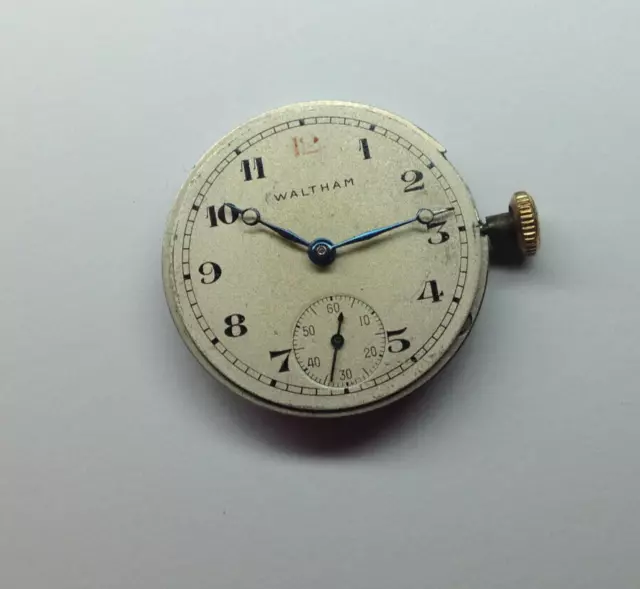 WALTHAM Trench Watch Movement - Working - 25.4mm Diameter - Watchmakers