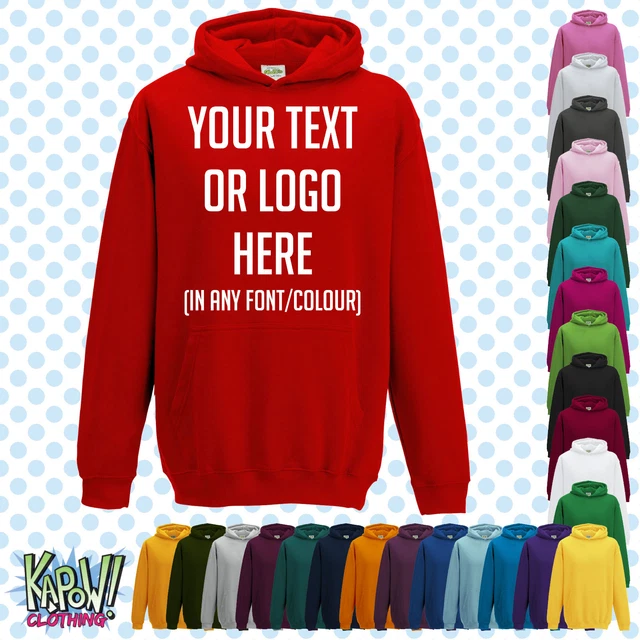 Custom Personalised Baby/Kids/Childrens HOODIE Name Funny Gift- Your text/logo 1