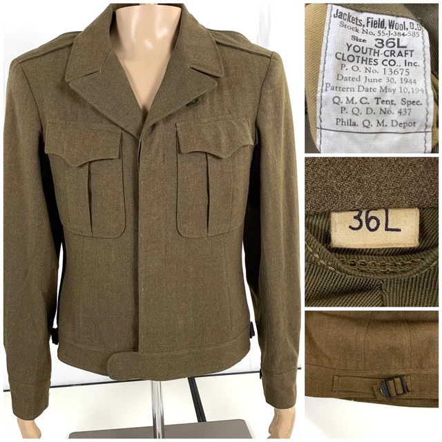 WW II VINTAGE MENS 1940’S US ARMY OFFICERS DRESS UNIFORM IKE JACKET
