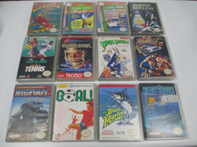 Lot De 12 Nes Nintendo Cartouche Jeux & Rental Étuis Original Testé Fonctionnel