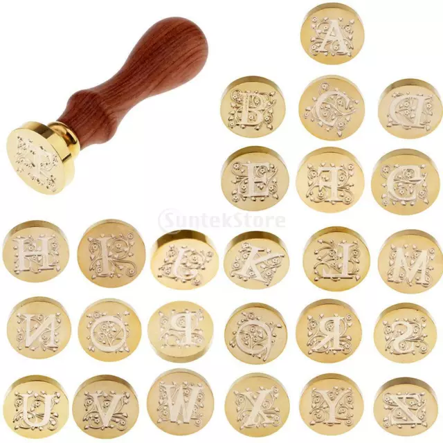 Stamp Seal Sealing Wax Vintage Classic Alphabet Initial Letter A-Z for Envelope