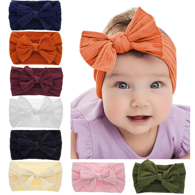 8PCS Kids Girl Baby Headband Toddler Lace Bow Flower Hair Band Accessories US