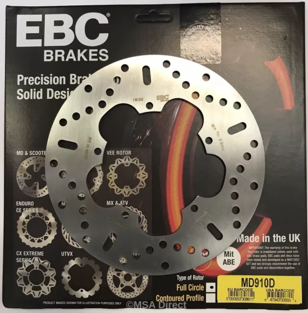 EBC Replacement FRONT Brake Disc Fits VESPA PX125 / PX150 / PX200