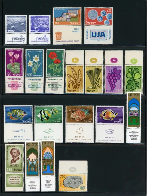 Israel Selection Of 77 Stamps & 6 Souvenir Sheets Mint Nh !! L87