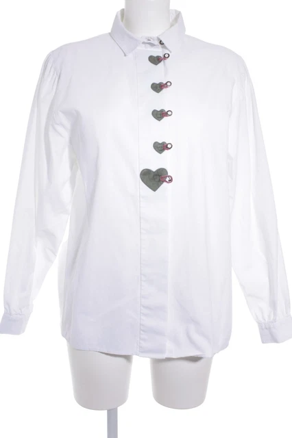 Camicia folcloristica Hammerschmid donna taglia DE 44 verde oliva-rosso lampone-bianco