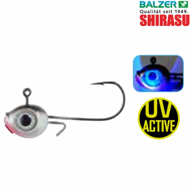Balzer Shirasu Micro Jig UV Augen Schwarz-Weiß verschiedene zur Auswahl