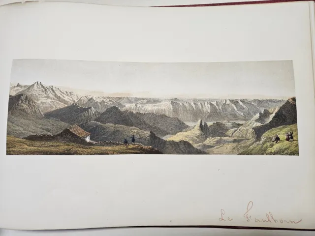 panorama Faulhorn litografia colori Gabriel Loppe - Becherat 1855-1860