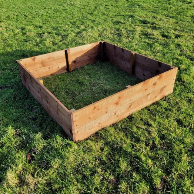 Planters For Garden Large Raised Bed Wooden Vegetable Herb Flowers BROWN GREEN