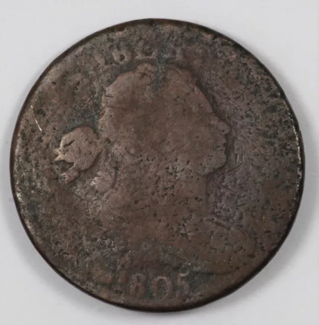 1805 Draped Bust US Copper Large Cent 1C