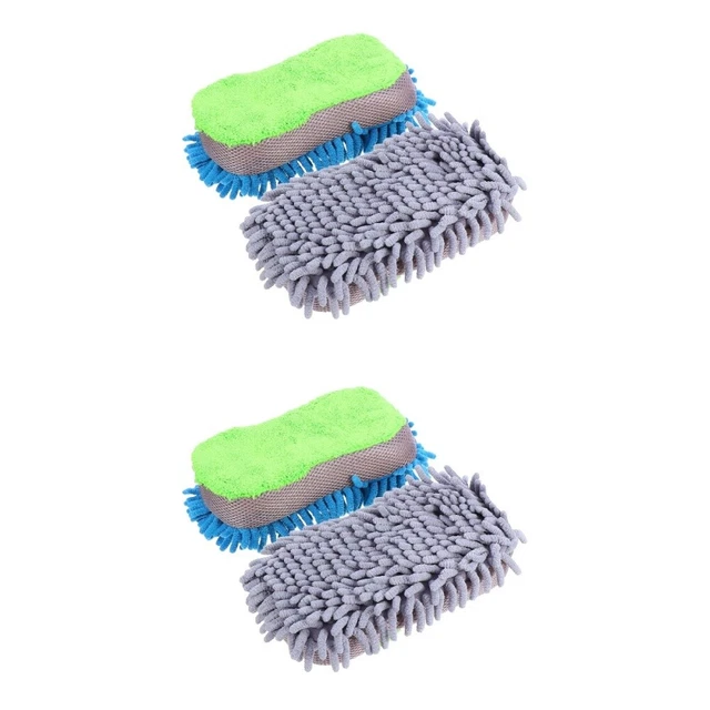 4 Pcs Whiteboard Eraser Cleaner Cars Sponge Gadget Microfiber Wax Applicator