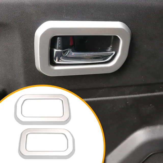 2PCS Silver Inner Door Handle Bowl Cover Trim Accessories For Suzuki Jimny 2019+