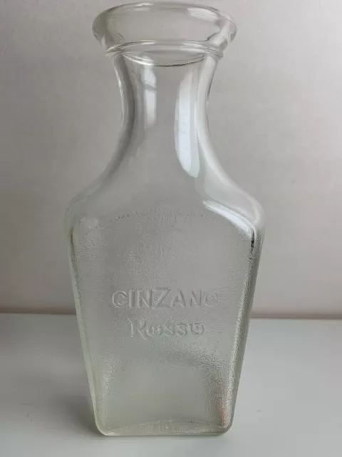 Pichet Carafe Verre 50Cl - Cinzano Rosso // Vintage // Made In Italy