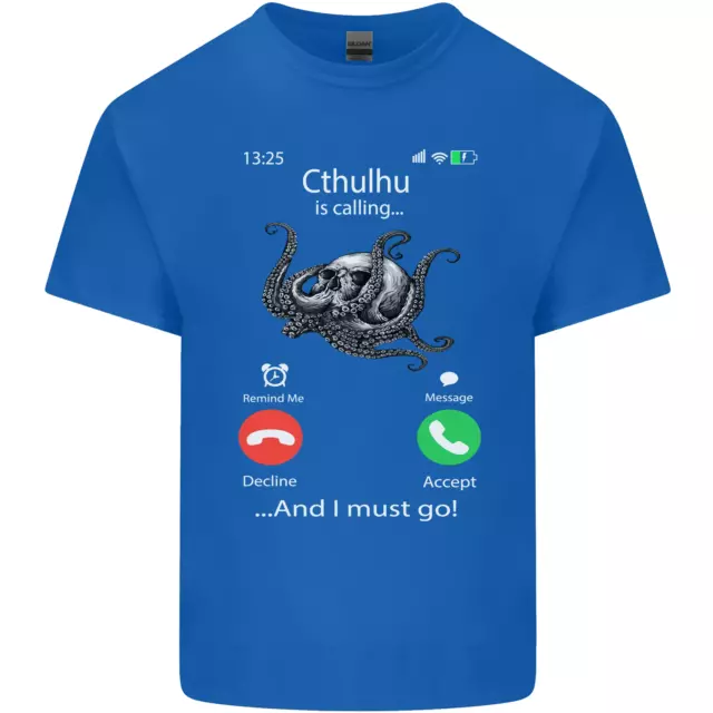 T-shirt da uomo in cotone Cthulhu Is Calling Funny Kraken 3