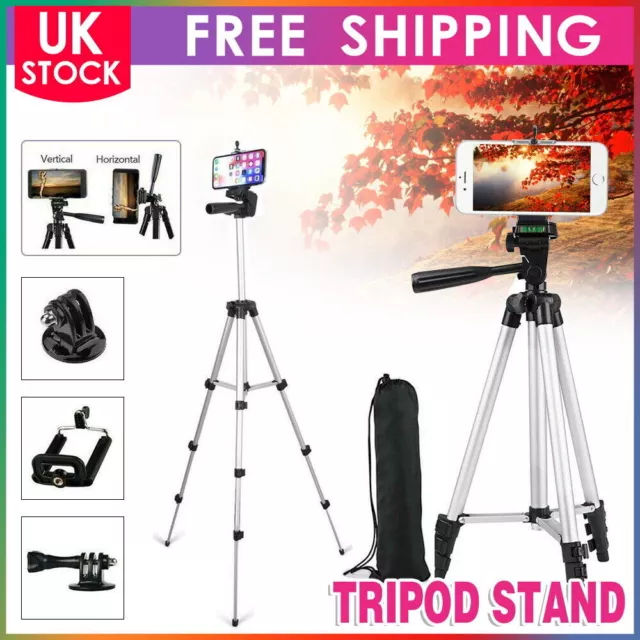 Universal Tripod Stand Telescopic Camera Phone Holder For iPhone Samsung Sony UK