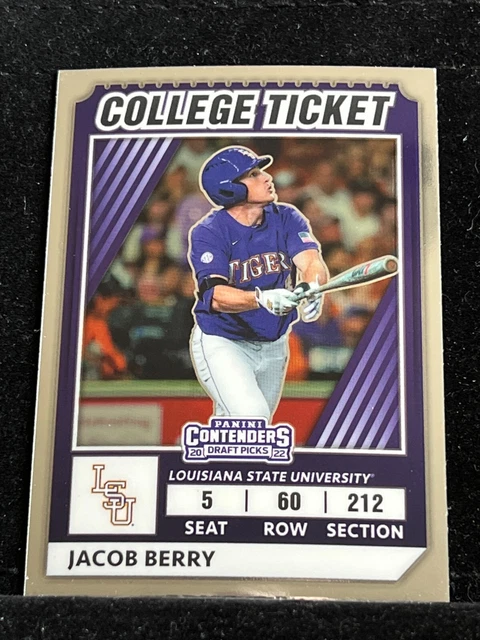 2022 Elite Extra Edition College Tickets Optic #CTO-7 Jacob Berry LSU Tigers