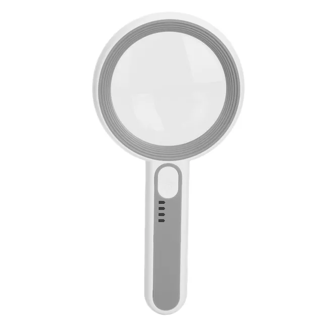 75mm Handheld Magnifying Glass LED Lights Adjust Angle Elderly Reading GFL