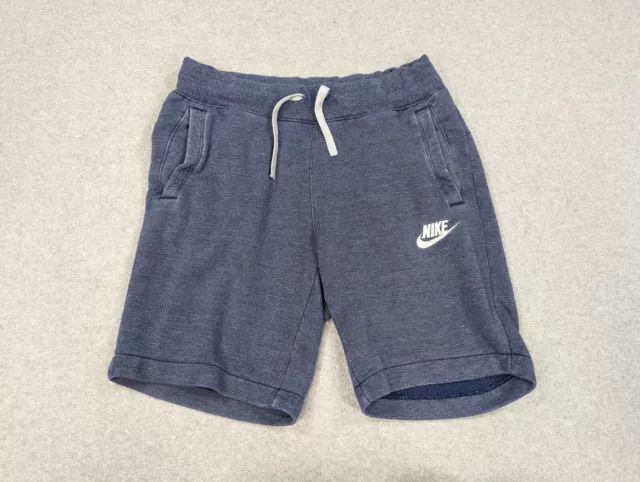 Nike Shorts Mens Small Blue Sweat Gym Workout Terry Knit Running Stretch