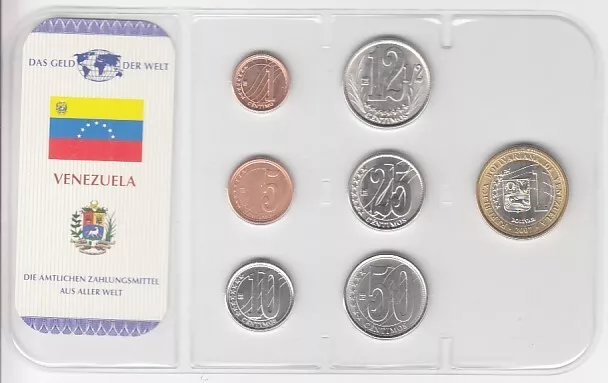 The Money Der Welt - Venezuela - 2007 KMS 7 Coins With Münzdokument