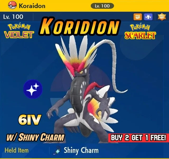 Shiny Koraidon 6IV | LVL 1 | Nat Dex | Pokemon Karmesin / Purpur - Foto 3